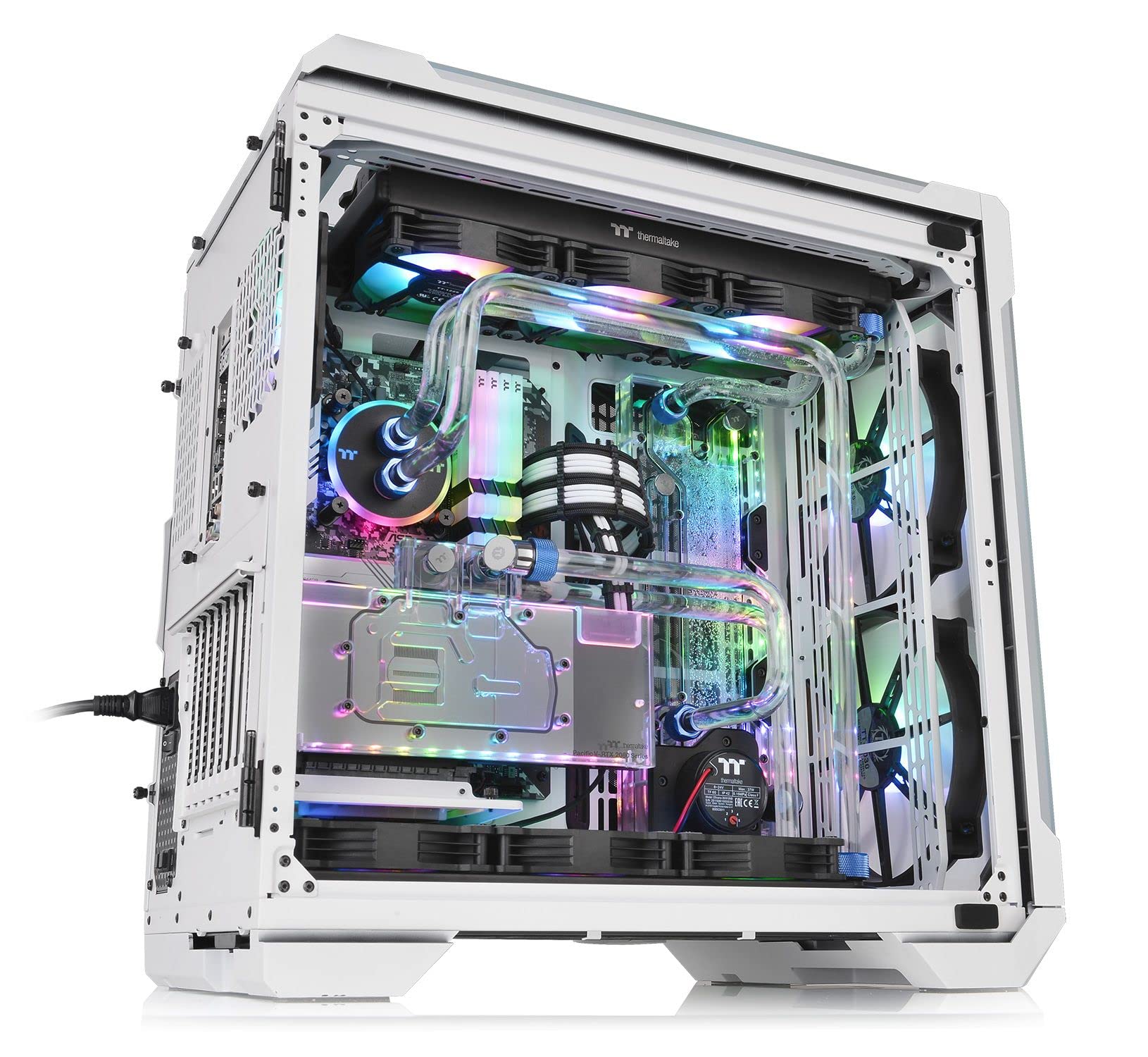 Thermaltake View 51 TG ARGB Edition Snow | PC-Gehäuse | E-ATX-Kompatibel | 2X vorinstallierte 200mm Lüfter | 4mm Tempered Glass | Weiß