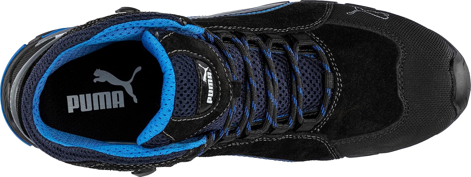 PUMA Safety Mens Rio Mid Lace-up Safety Boot Black Size UK