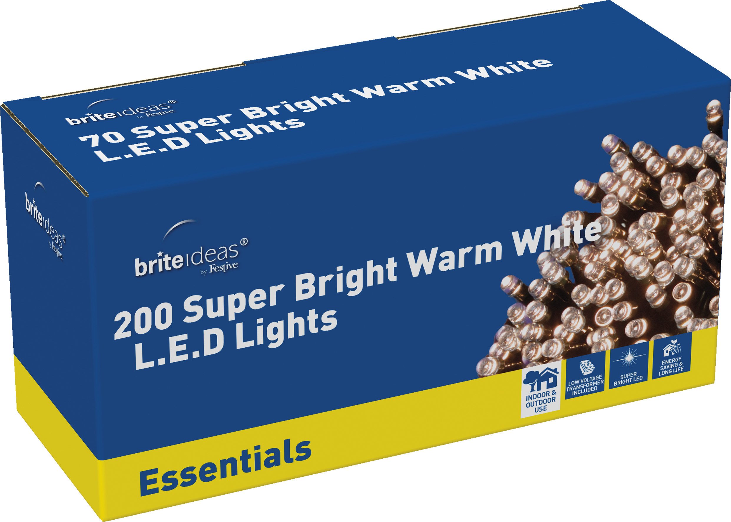 Brite Ideas Festive Productions 200 LED Lights - Warm White