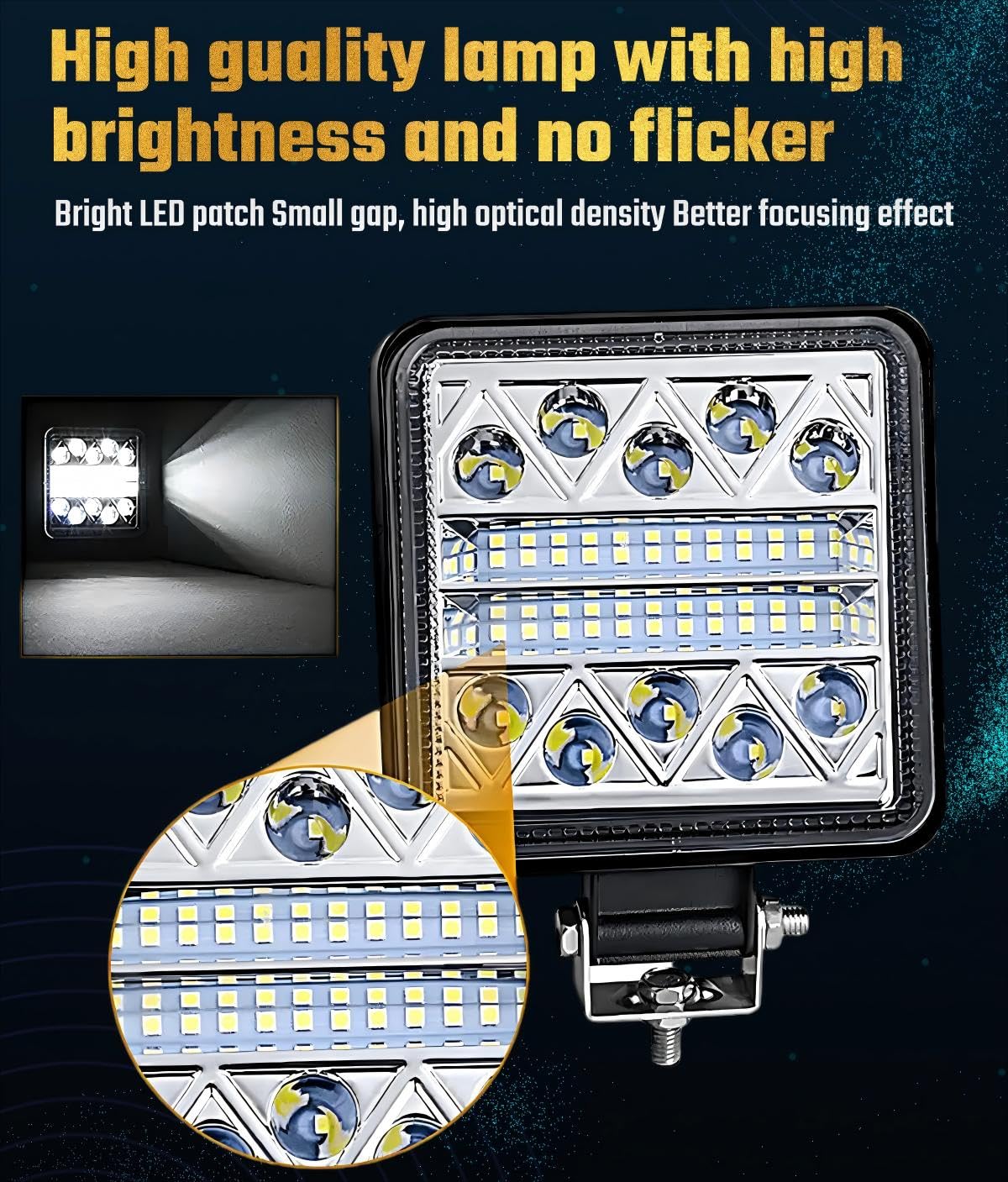 Faro da Lavoro a LED per Trattore 2X102W, Proiettore LED per Auto 12V 24V per Camion, Trattore, Veicolo Tutto Terreno, Barca