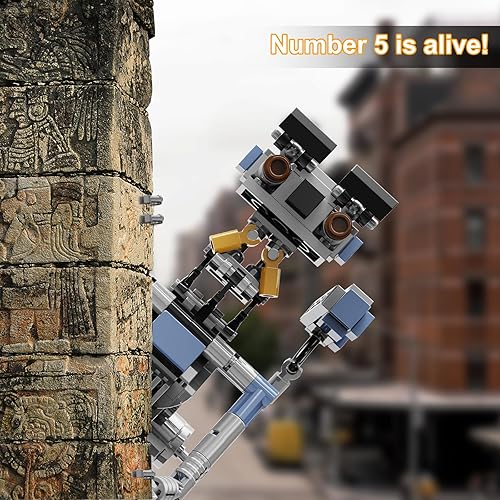 Miniatura 6 de Juego de construcción de robot Johnny 5 de 370 piezas, juguetes modelo de robot Johnny 5, compatible con Lego, juego de regalo educativo para niños