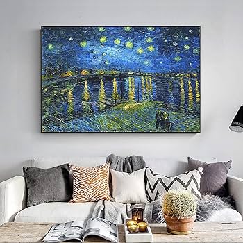 Amazon.co.jp: 有名なキャンバス絵画 星月夜 ヴァン・ゴッホ