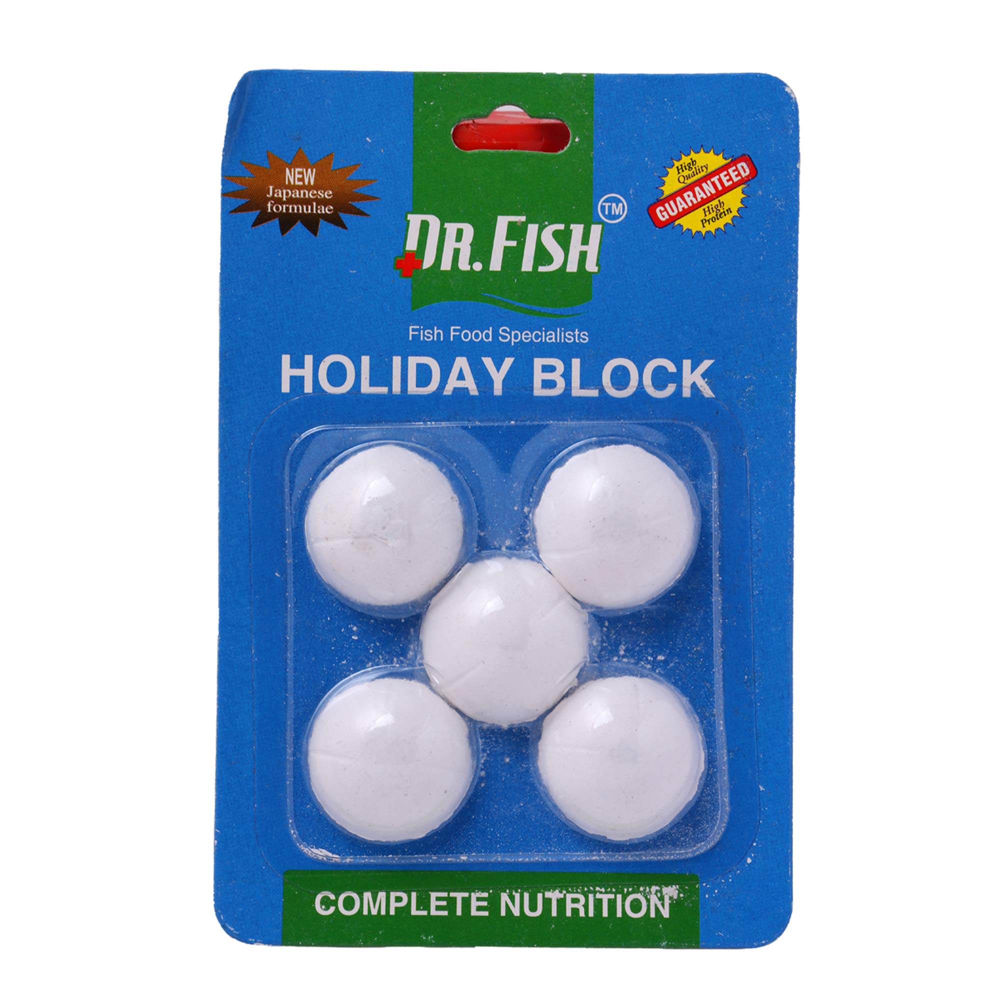 DR FISH Food Specialists Holiday Block for Complete Nutrition of Young Adult Fish (Pack of 5)