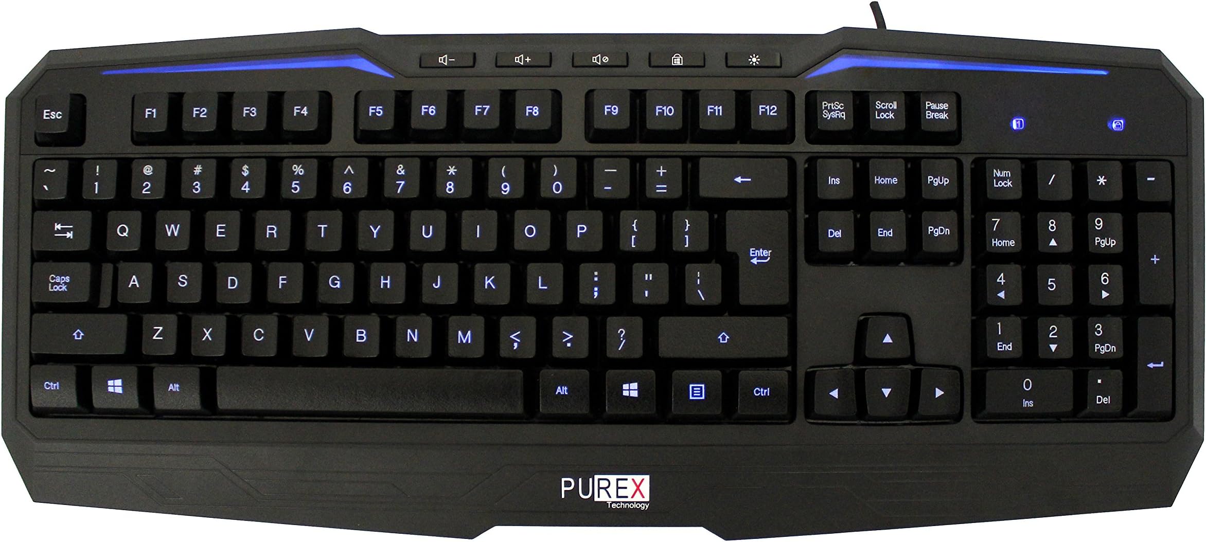 PUREX Technology Gaming Keyboard, USB Wired with Backlighting - PXE-K9025U