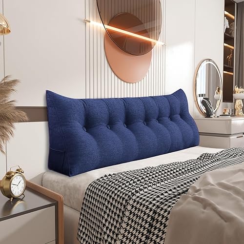 Almohadas de cuña impresas para cabecero, almohada de lectura, almohadas de respaldo para sentarse en reposo en cama, cojín triangular grande,