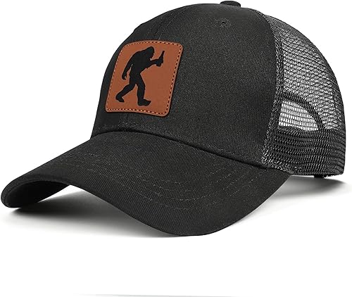 Miniatura 2 de Sombreros de malla Bigfoot para hombres y mujeres, sombrero de pesca al aire libre, gorra de béisbol ajustable Snapback Sasquatch amantes