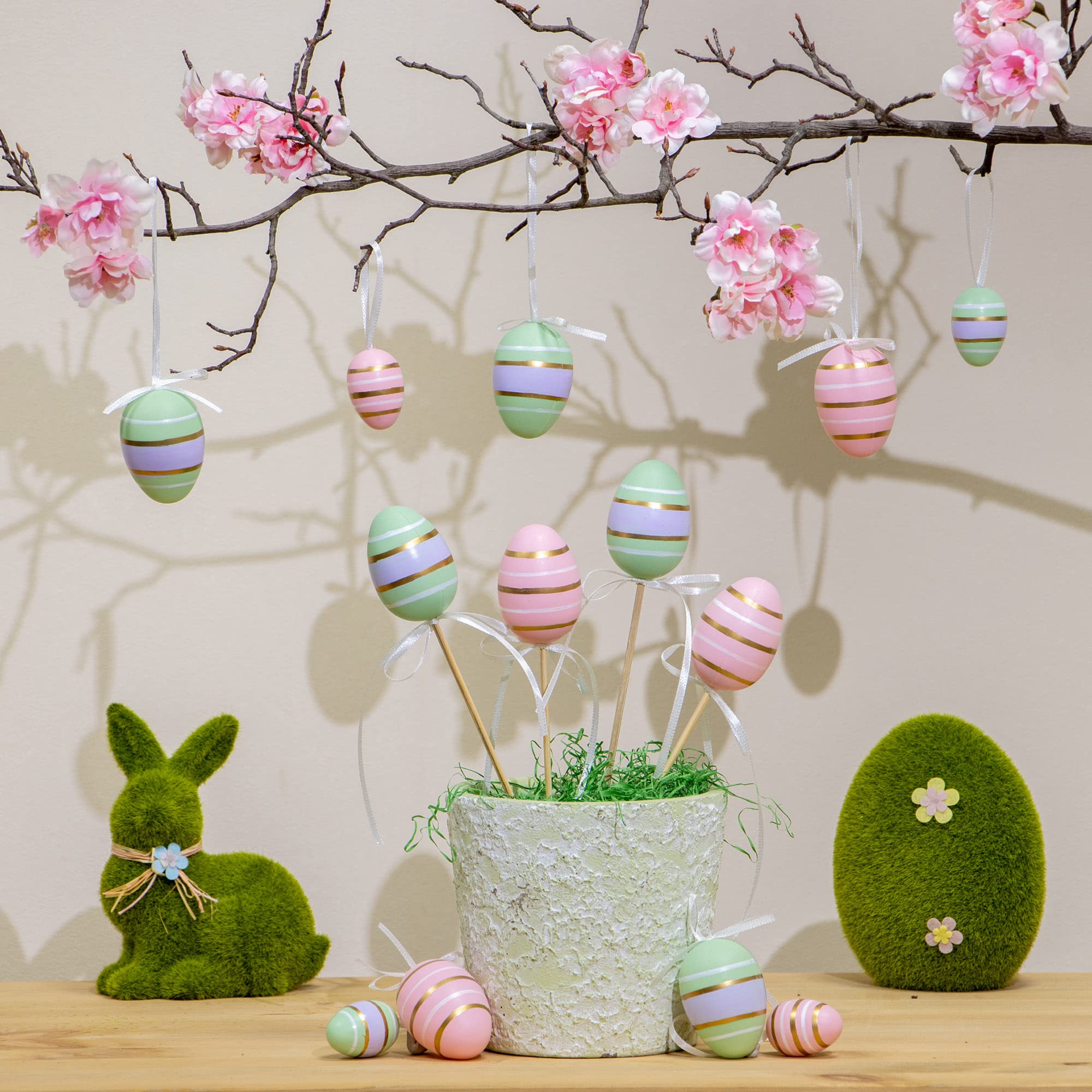 Decorazioni Pasquali 18 Pezzi Com-four - Uova Colorate Per Albero Di Pasqua - Foto 6