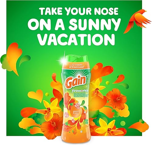 Miniatura 5 de Gain Fireworks - Cuentas potenciadoras de aroma en lavado, Island Fresh, 18.2 onzas