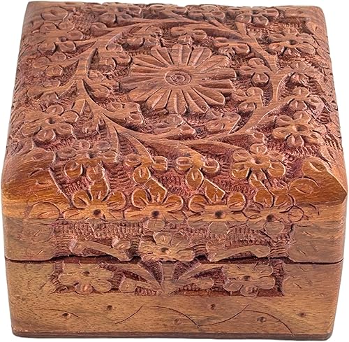 Miniatura 2 de Caja de recuerdos de madera hecha a mano, organizador de joyas, ideas de regalo únicas para hombres y mujeres, caja de almacenamiento decorativa