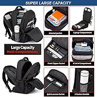 Vista 3 de Mochila extra grande para hombres 55L, 18.4 pulgadas, mochila de viaje para portátil con puerto de carga USB, mochila de computadora de gran