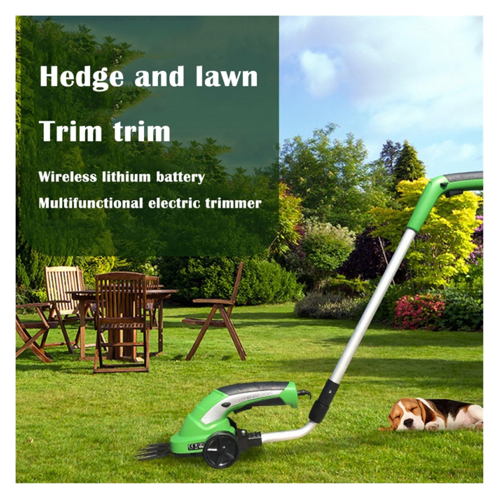 Tondeuse à gazon, 2 en 1 Mini taille-haie électrique sans fil coupe gazon tondeuse à Rechargeable jardin sécateur outils de(Plug(1typeC-1USB))