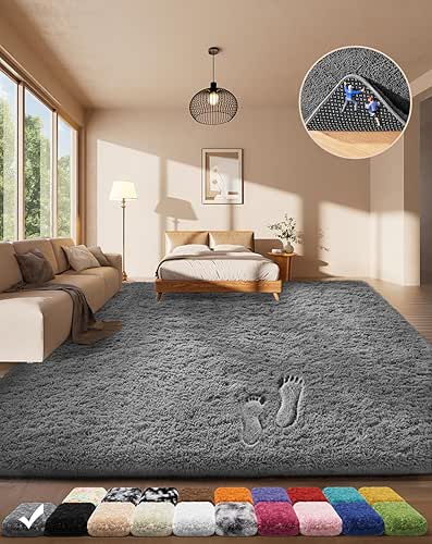 Ophanie Area Rugs for Living Room Bedroom, Upgrade Non-Slip Fluffy