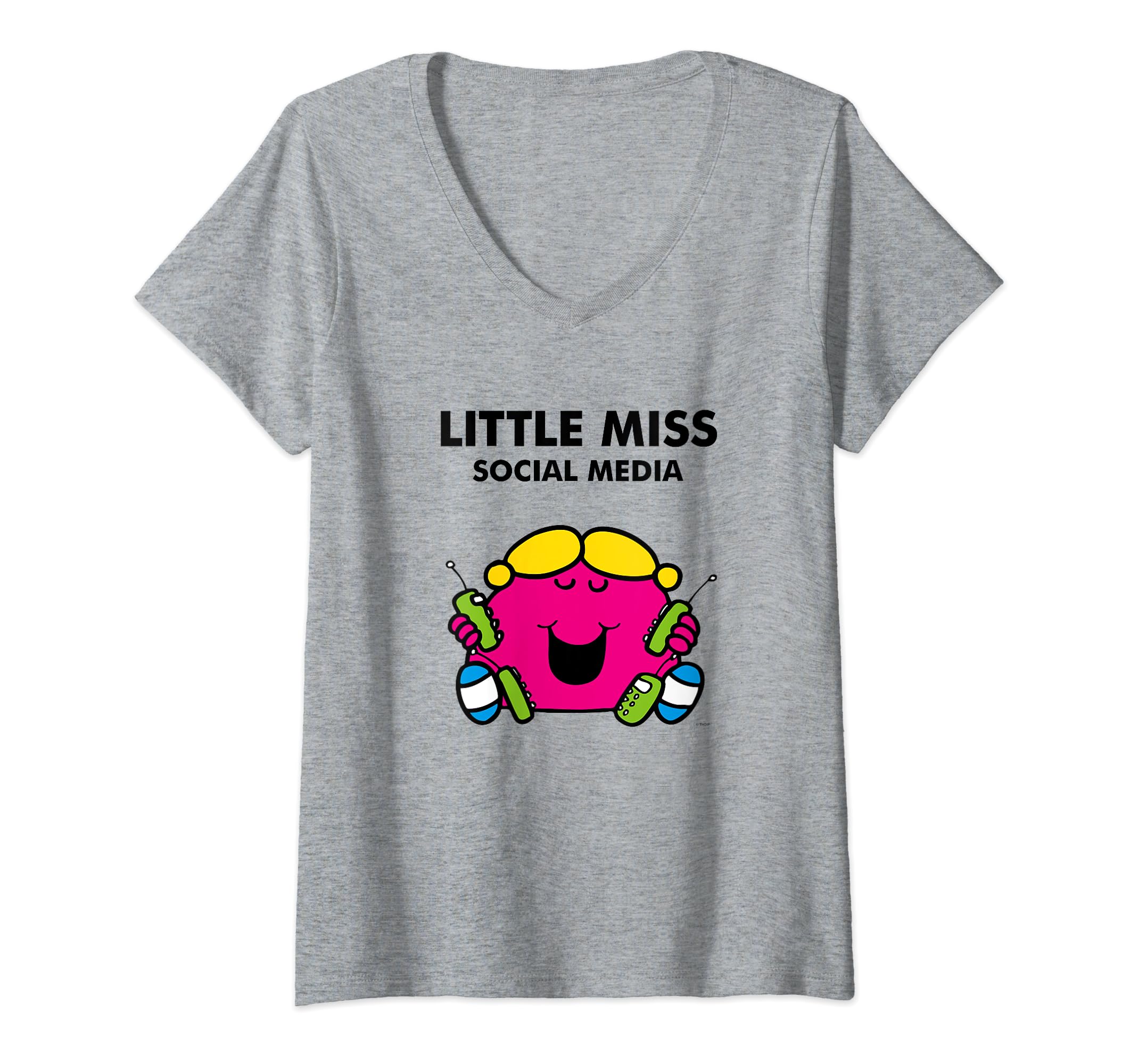 Mr. Men Little MissWomens Mr. Men Little Miss Meme - Little Miss Social Media V-Neck T-ShirtOEKO-TEX STANDARD 100