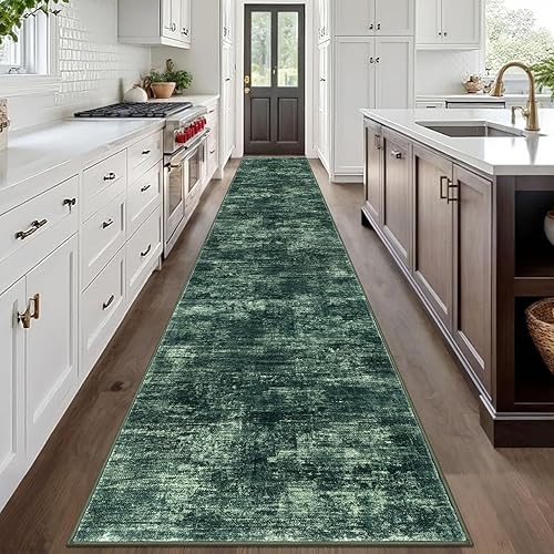 Miniatura 883 de IOHOUZE Alfombra pequeña abstracta de 2 x 3 pies, alfombra de entrada lavable para entrada interior, alfombras con respaldo de goma, alfombra gris