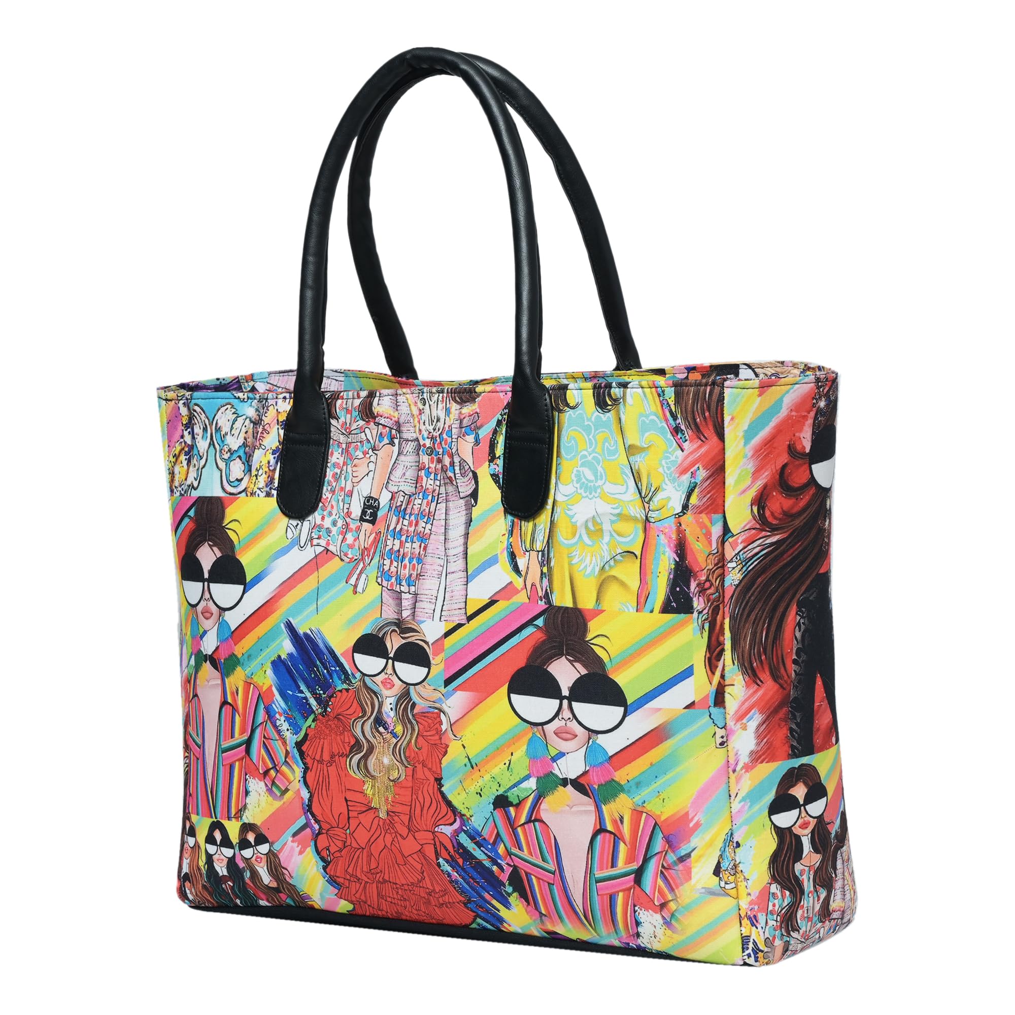 See full amazon price history chart for MARKQUES Fashion Girls Printed Large Tote bag With Black Leather Handle (Up to 16 Inches Laptop Pocket) MARKQUES Fashion Girls Printed Large Tote bag With Black Leather Handle (Up to 16 Inches Laptop Pocket) (B0CX1YS6XV) Amazon Price History, Amazon Price Tracker
