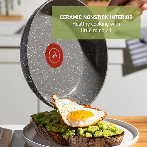 Miniatura 3 de T-fal Revive - Juego de utensilios de cocina de cerámica antiadherente, (12 piezas), revestimiento antiadherente de cerámica, sartén, apto para