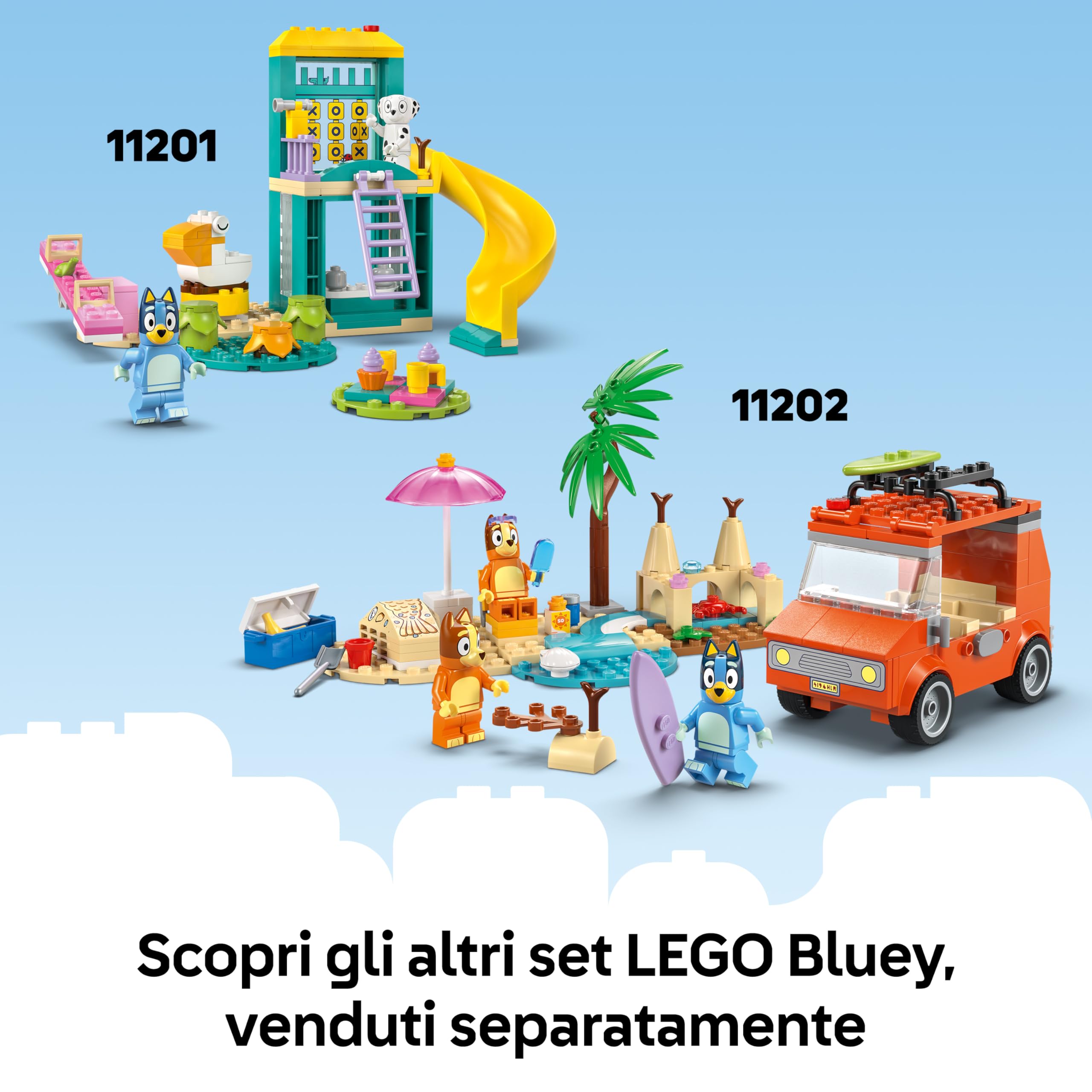 LEGO Bluey: Casa della Famiglia di Bluey - Giocattolo Modulare con Stanze, Giardino, 4 Minifigure e Accessori - Regalo di Compleanno per Bambini da 4 Anni in su e per i Fan della Serie TV - 11203