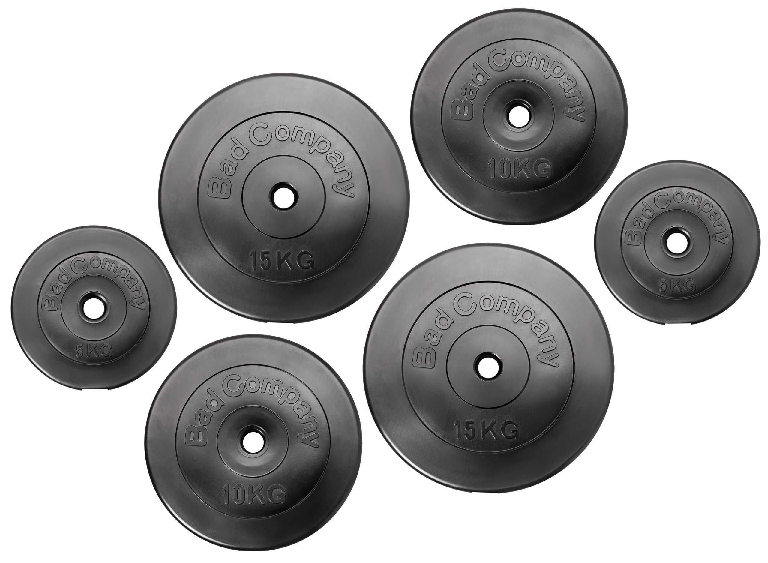 60 Juego de discos para halteras (revestimiento de plástico, 30/31 mm)