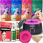 Waxing Kit for Athletes. Waxing kit for Women with Quick-Melting Wax Warmer + Salon Quality Wax for Hair Removal - Super Easy to Use for Men and Women - For Sensitive Skin