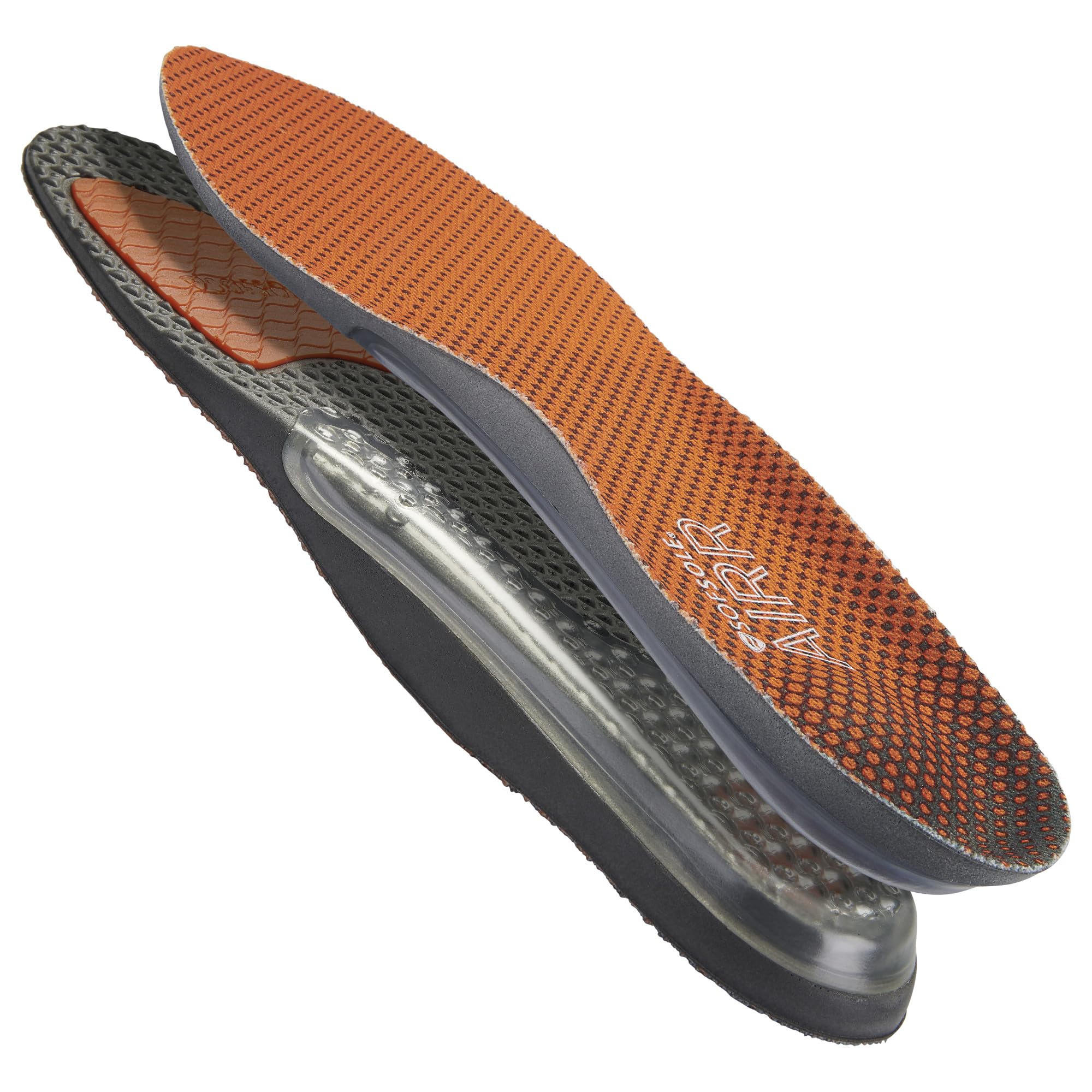Sof Sole Plantillas AIRR Performance de gel de longitud completa para zapatos para hombre, Naranja, 13-14