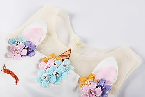 Miniatura 4 de JerrisApparel - Disfraz de unicornio para niña, vestido para fiesta.