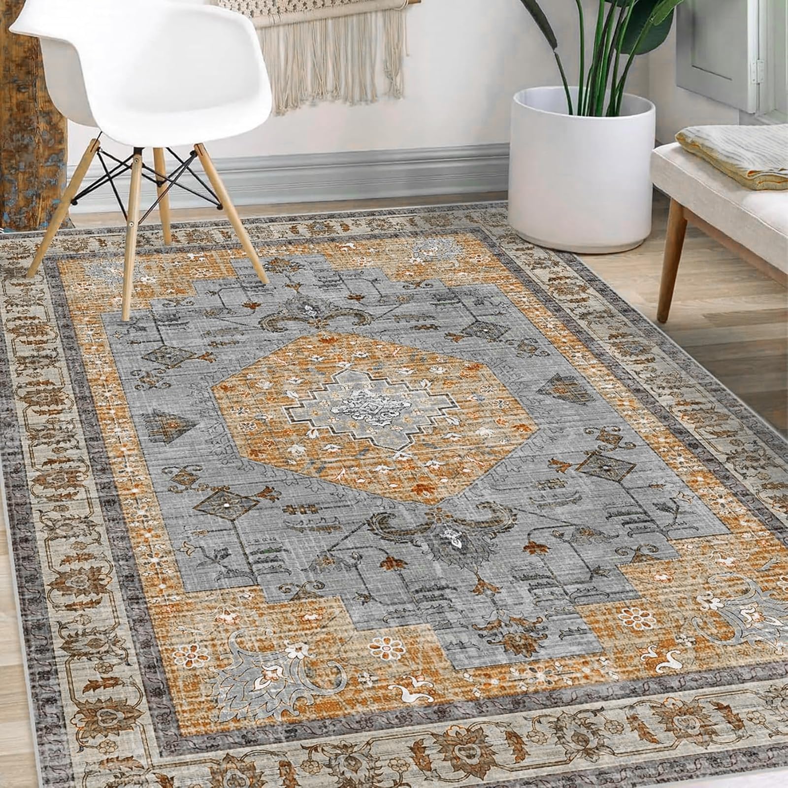 Tapis de salon antidérapant et lavable pour éviter les glissades