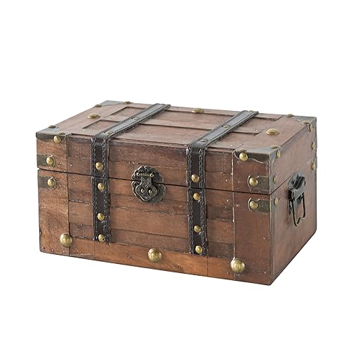 SLPR Alexander Small Wooden Treasure Chest - 11" x 7"