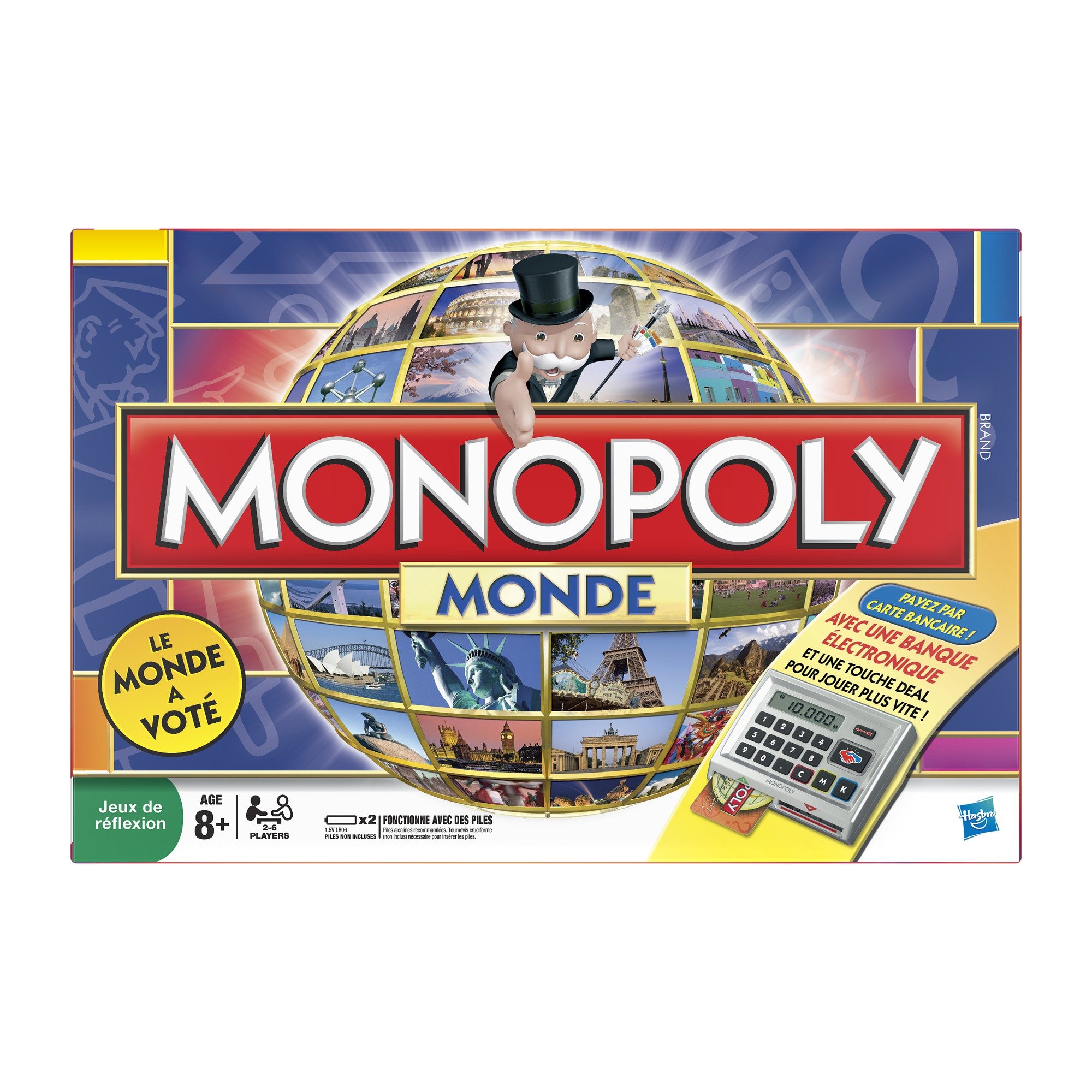 Hasbro - 16121010 - Jeu de Société Electronique - Monopoly Monde