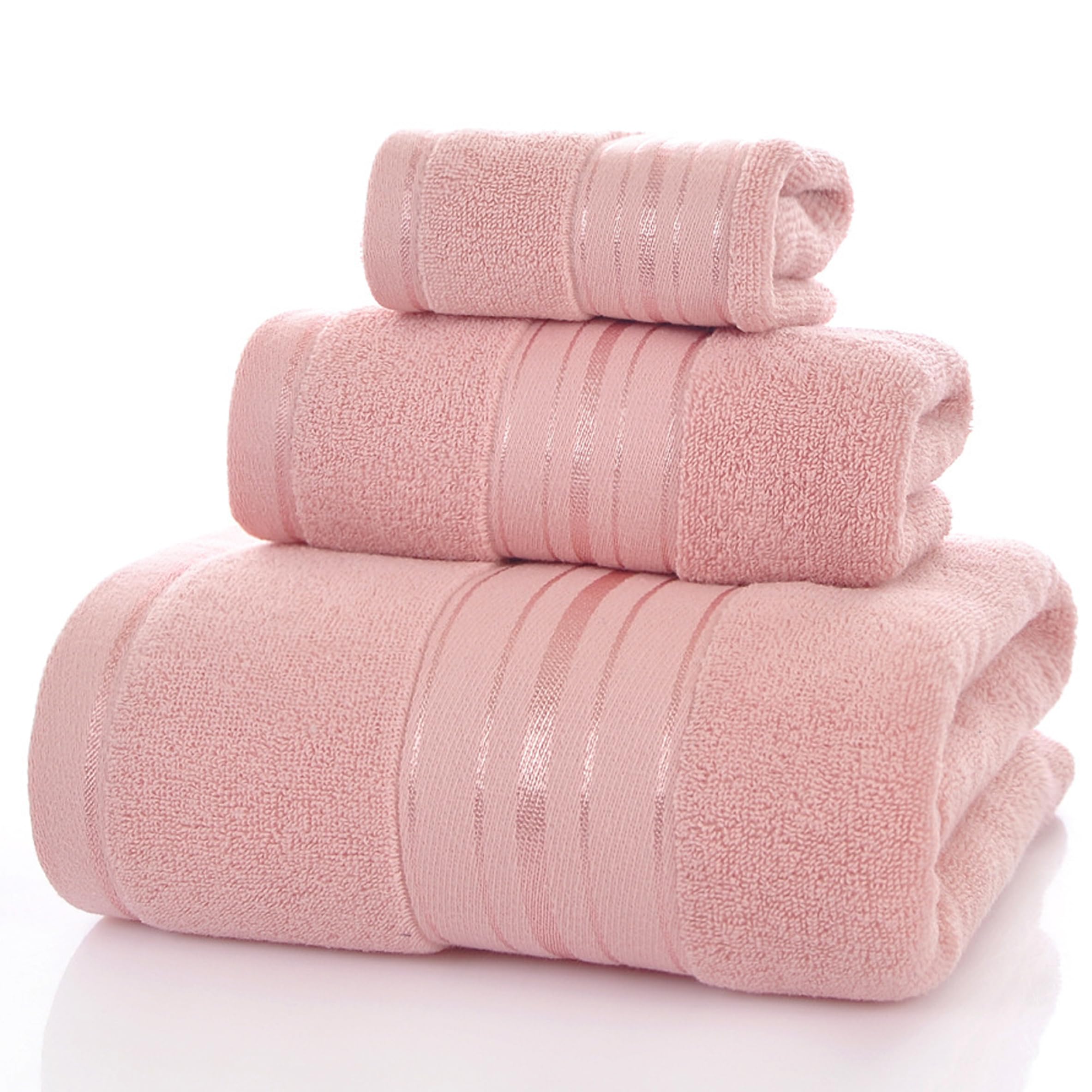 Ensemble serviettes salle bain en coton 3 pièces comprenant drap de douche et essuie-main épais