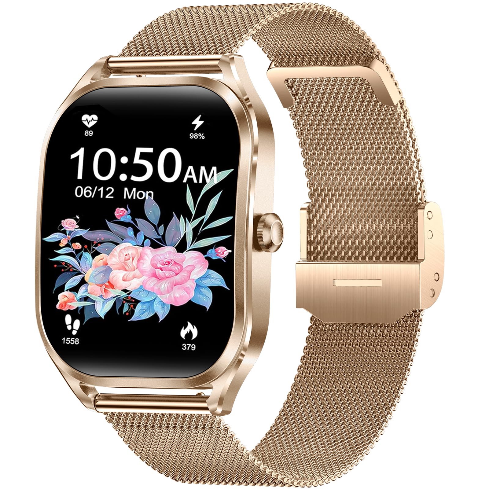 Montre Connectée GLKYSOE - Écran 1.95" Full écran - Appels Bluetooth - 120+ Modes Sport - Moniteur Cardio & Sommeil - Compatible Android/iOS - 4