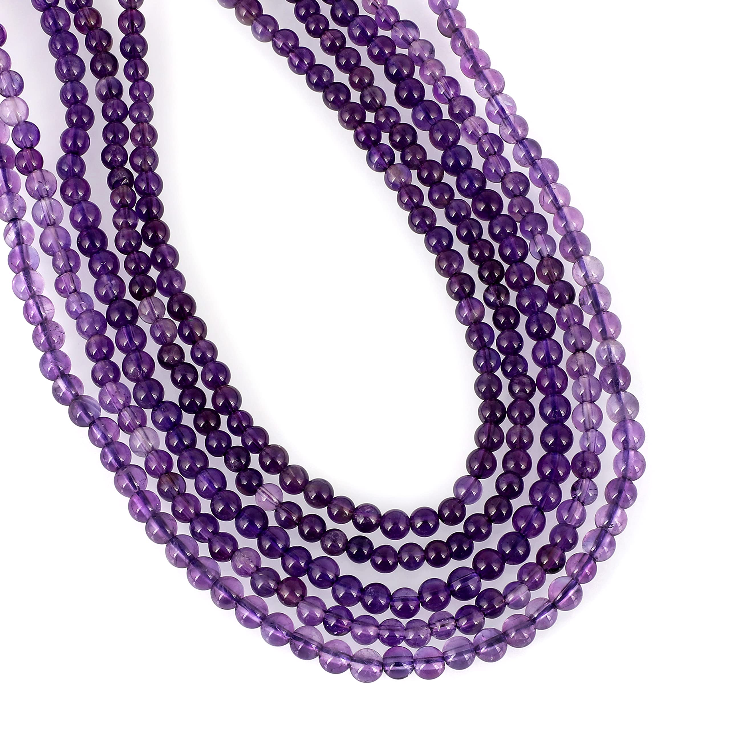 Améthyste africaine véritable éclat intense 4mm, fil de pierres précieuses pour joaillerie DIY
