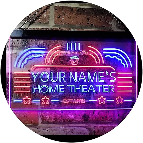 ADVPRO Letrero de neón LED de doble color rojo y azul, 12 x 8.5 pulgadas, st6s32-ph1-tm-rb