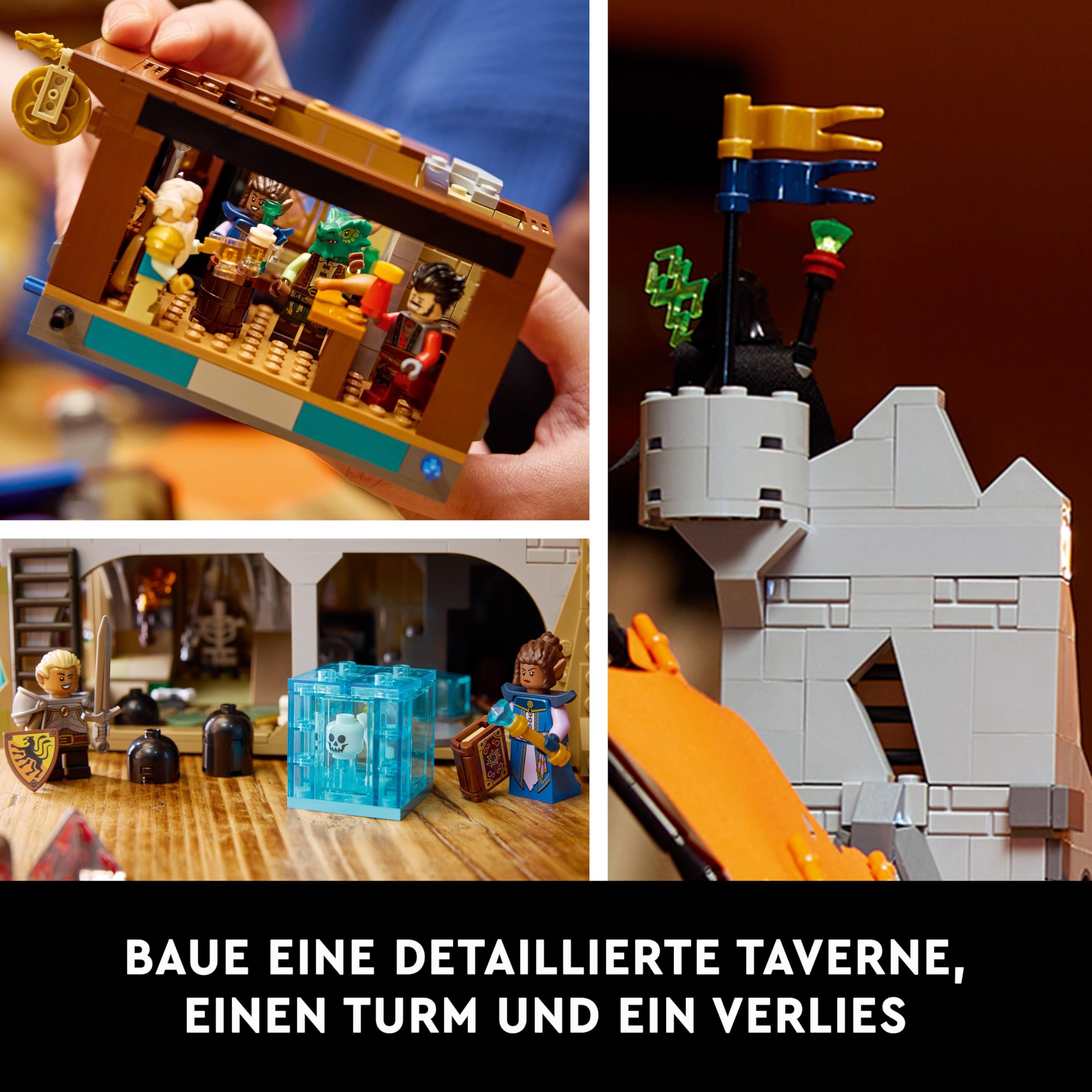 LEGO Ideas Dungeons & Dragons: Die Sage vom Roten Drachen, Bauset für Erwachsene, Dungeons and Dragons Geschenkideen für Fans, Fantasy-Bauset, kreative Aktivität 21348