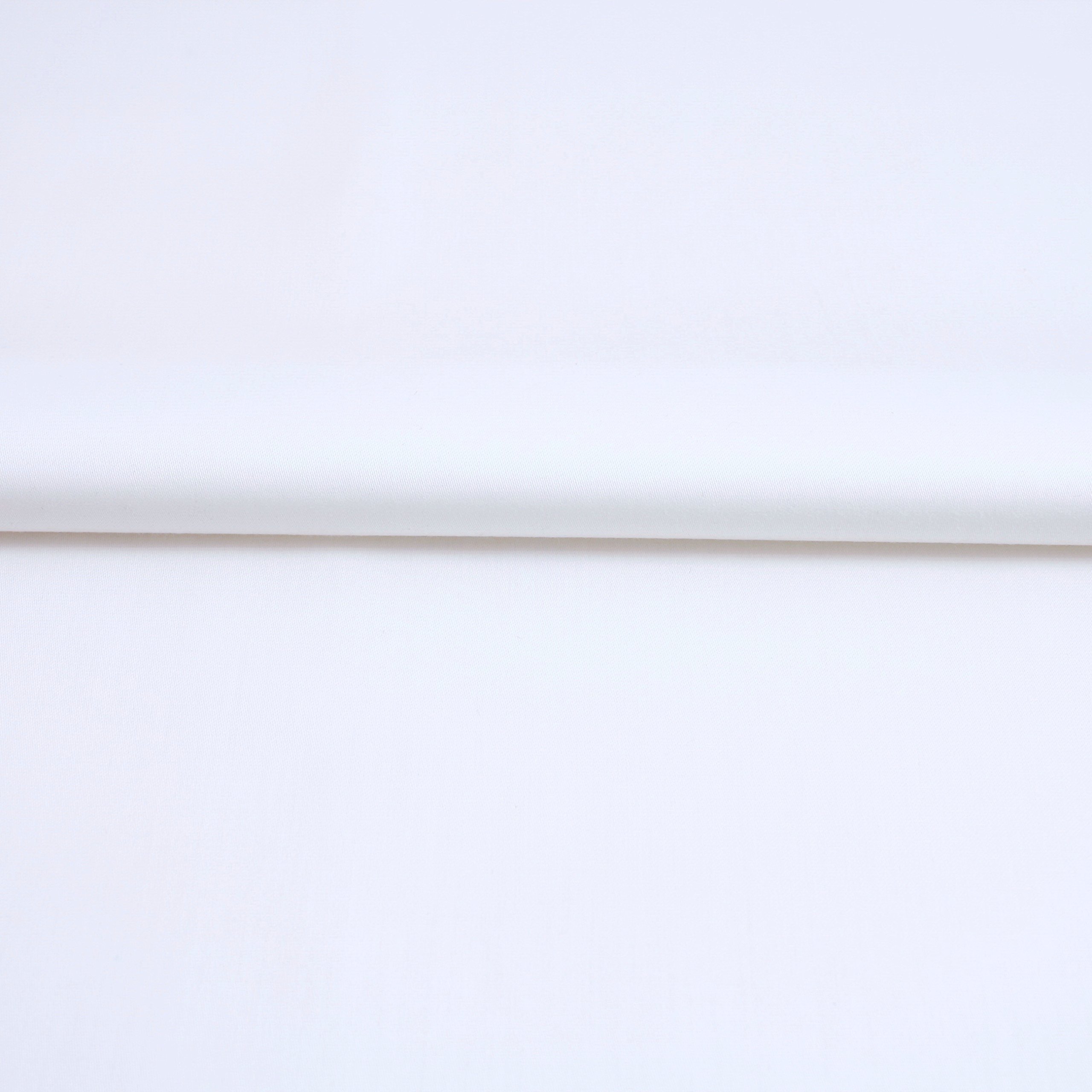 Stoff Meterware 5 Meter – Linon Stoff 100% Baumwolle – Uni, schadstoffgeprüft, weich & pflegeleicht – Nähen, Kleidung, Bettwäsche, Deko – 150 cm breit (Weiß)