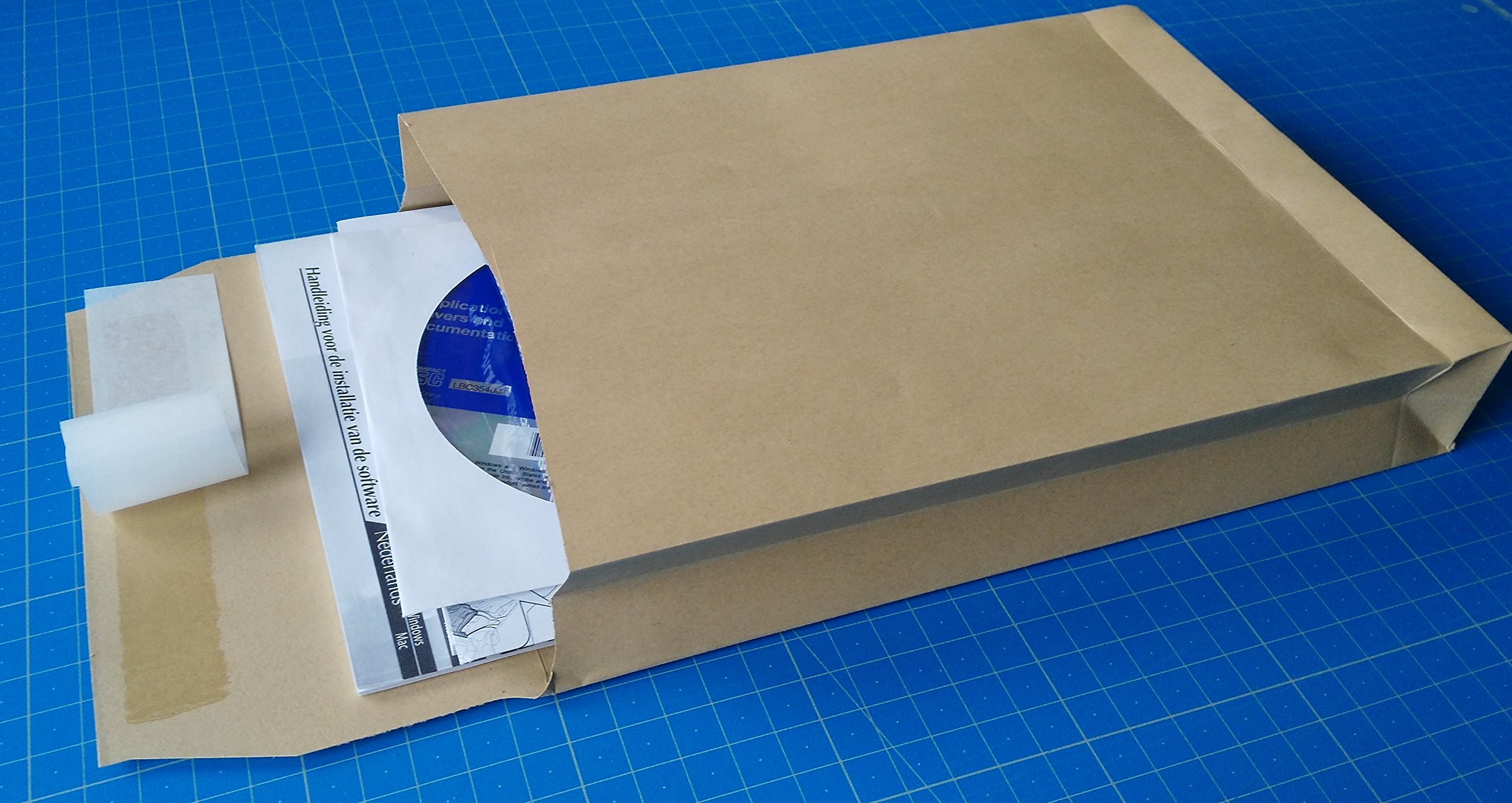 250 buste pieghevoli per spedizione, formato DIN B5, 176 x 250 x 40 mm, marrone, 120 g/m²