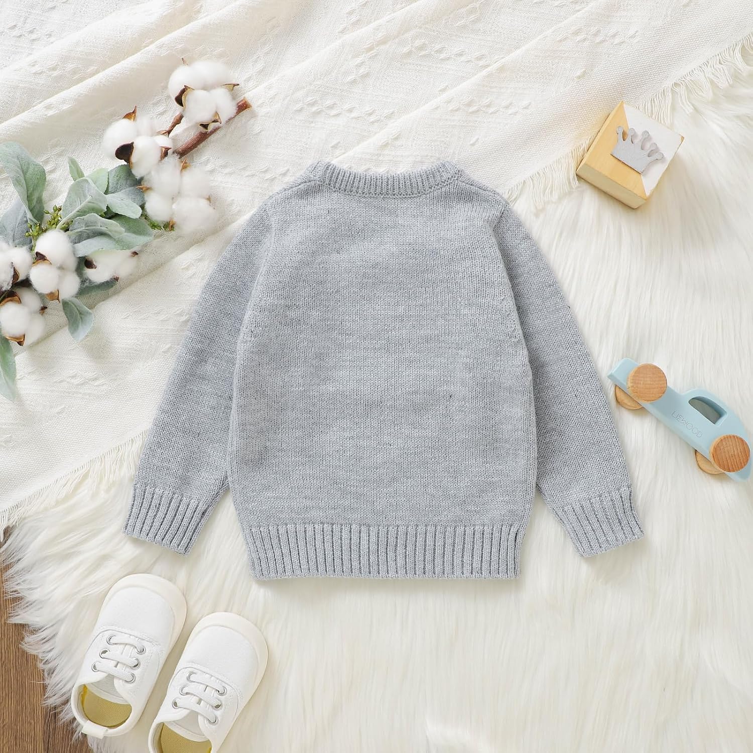 Karwuiio Toddler Baby Boy Christmas Sweater Long Sleeve Knite Sweater Fall Winter Clothes