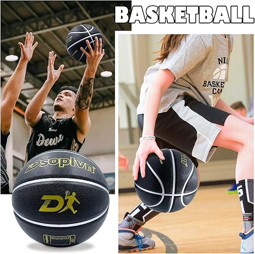 Miniatura 7 de Pelota de baloncesto oficial de baloncesto tamaño 7, antideslizante, resistente al desgaste, rebote alto, pelotas de baloncesto de cuero para