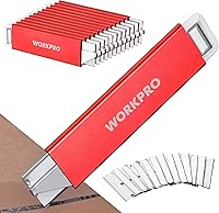 Vista 1 de WORKPRO 12-Pack Box Cutter Retractable - Utility Knife with Single Edge Razor Blade - Razor Knife Box Opener Cardboard Cutter with Metal Sheathes