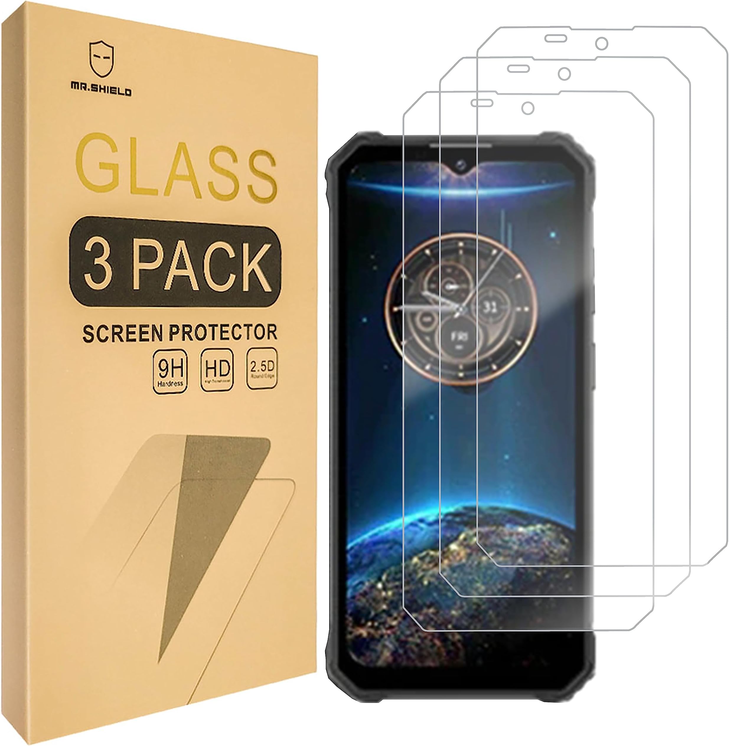 Screen Protector For OUKITEL WP28 / WP28E / WP28S [Tempered Glass] [9H Hardness] [3-Pack] Screen Protector