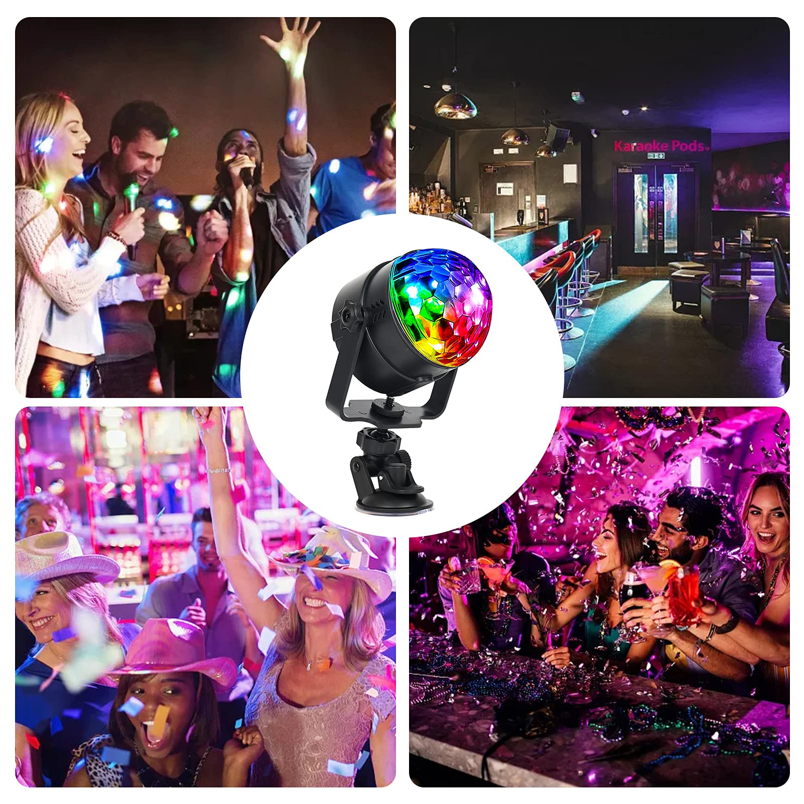 3-in-1 Discolicht Met Muzieksturing - LED Party Lamp Met Afstandsbediening En USB Voor Feest, Club & Kerst