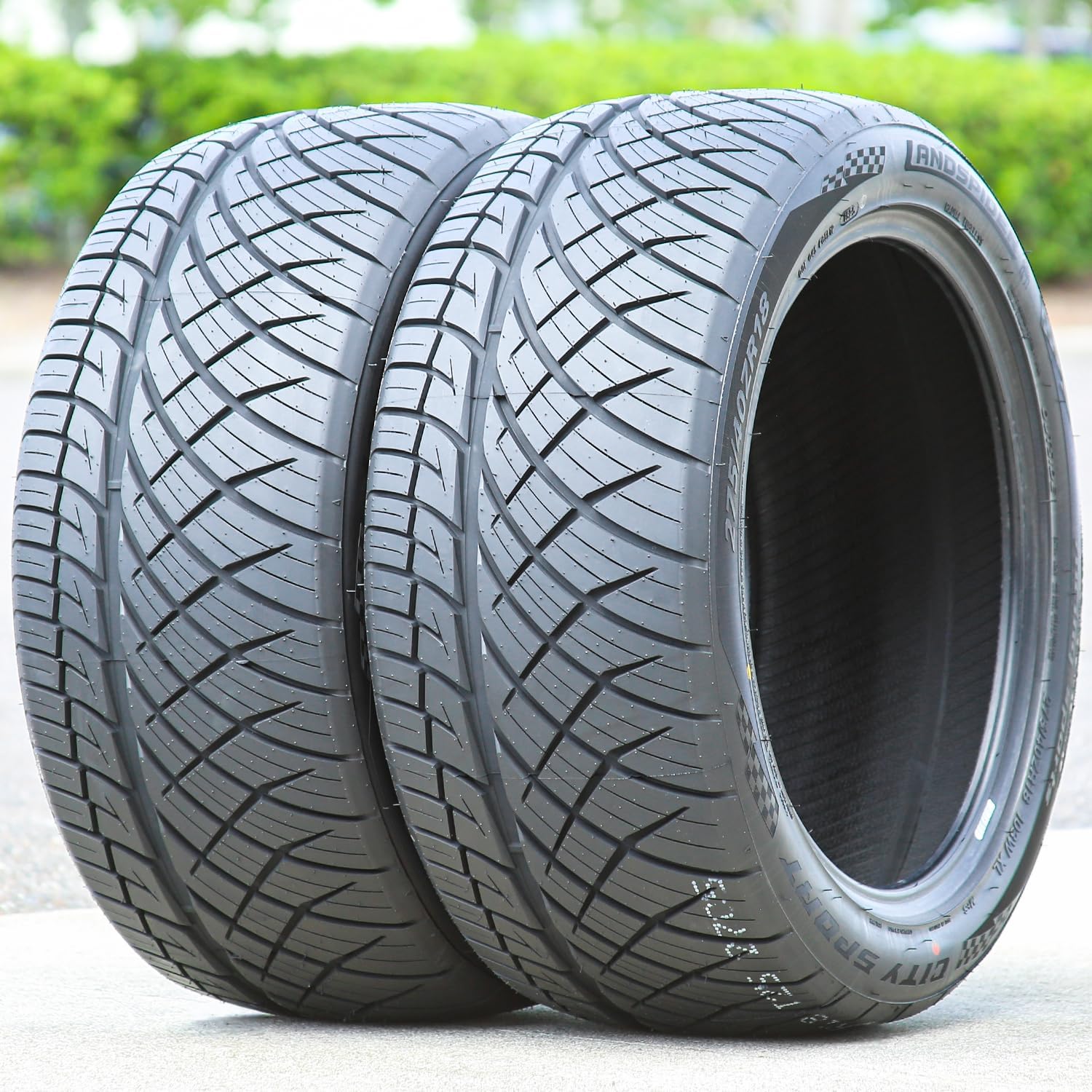 Set of 2 (TWO) Landspider City Sport Truck/SUV All-Season High Performance Radial Tires-275/40R18 275/40ZR18 275/40/18 275/40-18 103W Load Range XL 4-Ply BSW Black Side Wall UTQG 240AA