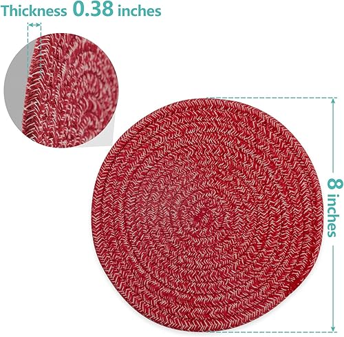 Miniatura 3 de Salvamanteles para platos calientes, ollas y sartenes, almohadillas calientes de 8 pulgadas, 5 piezas, soportes para ollas para cocina, tapete