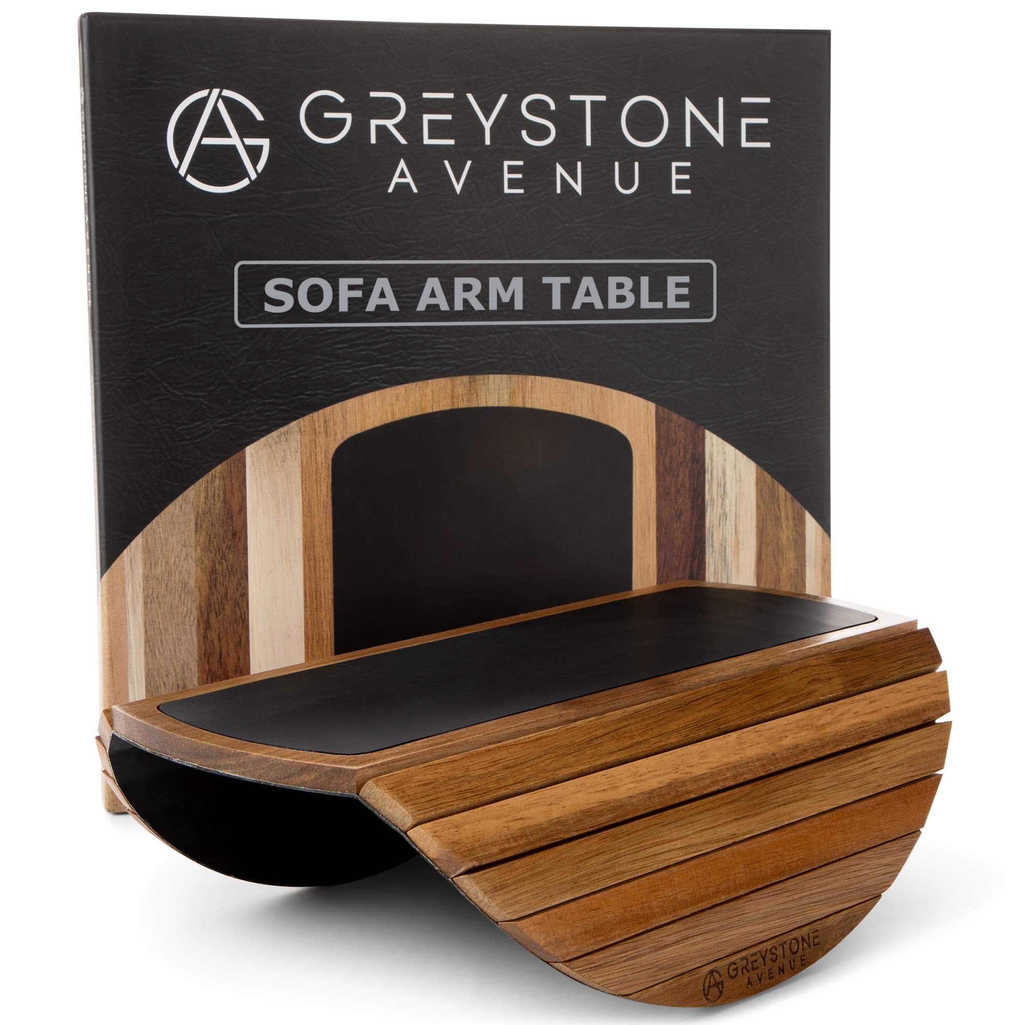 Buy Sofa Armrest Tray Solid Acacia Wood Patented NonSlip Silicone