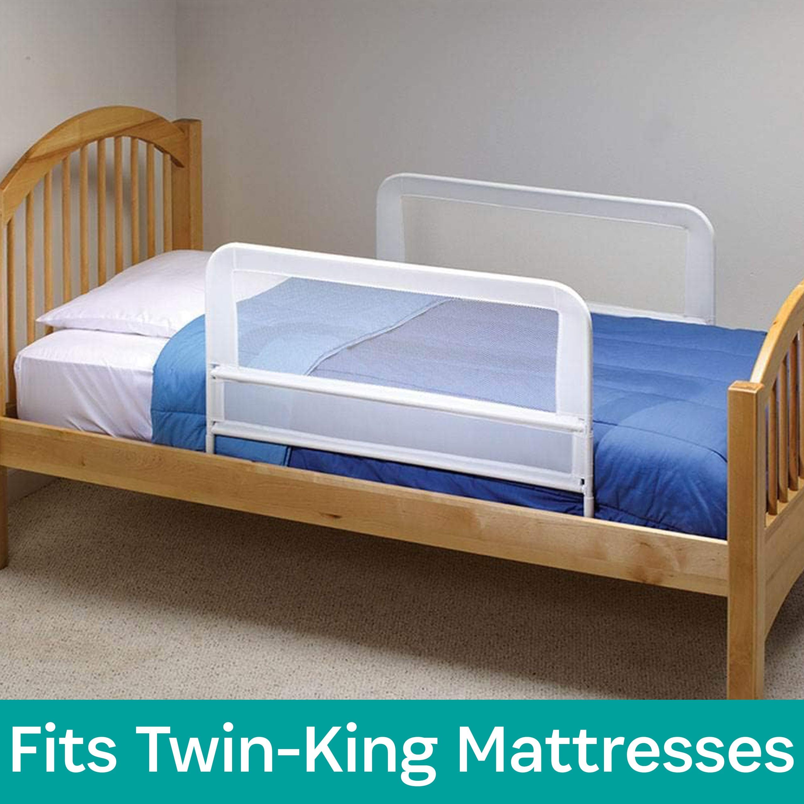 KidCo - Riel de malla para cama (2 unidades), color blanco