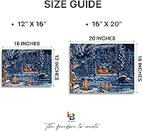 Vista 5 de Ledgebay Kit de pintura por números para adultos, lienzo enmarcado para principiantes a avanzados, kit de pintura por números, incluye juego