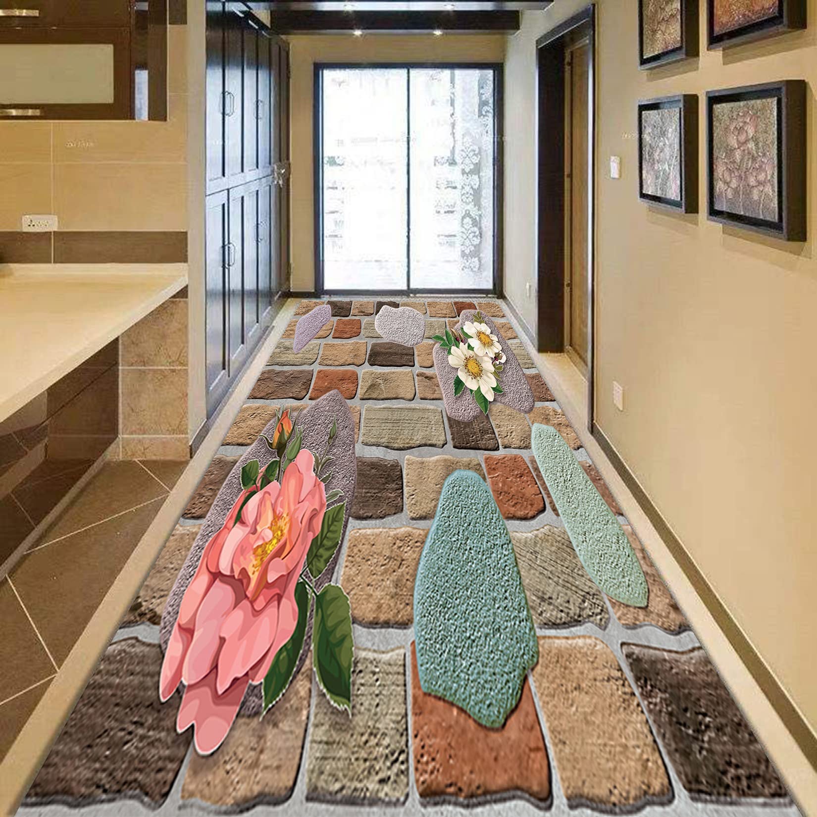 Moquette de couloir 60x500cm antidérapante et tapis de passage long