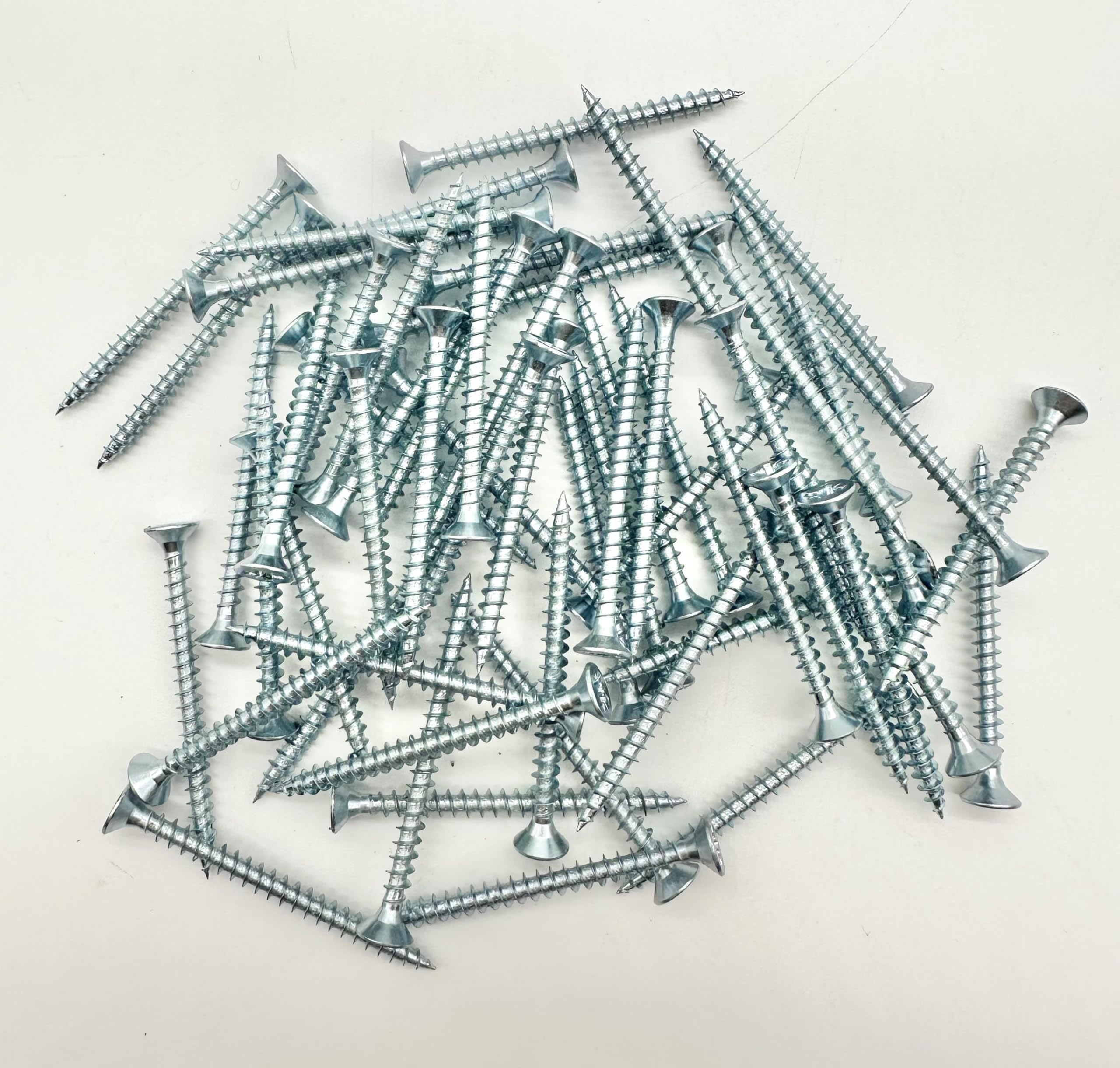 200 Pcs Silver Wood Screws Double Countersunk General Purpose (4mm x 50mm) - Image 2