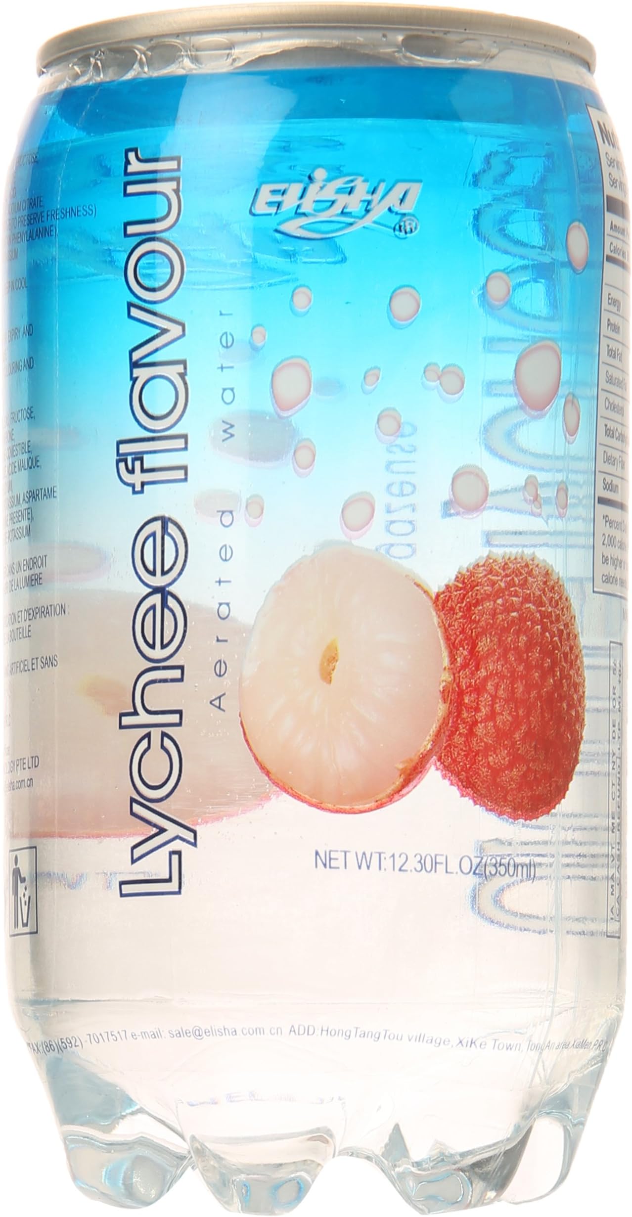 elisha aerated water lychee flavour - 12.30fl oz