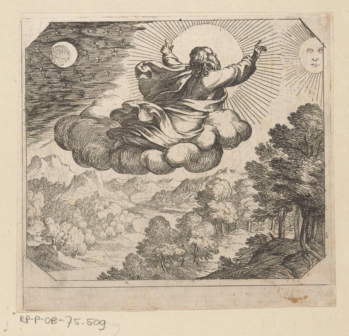 Dios crea el sol lienzo Antonio Tempesta para renovar paredes 5