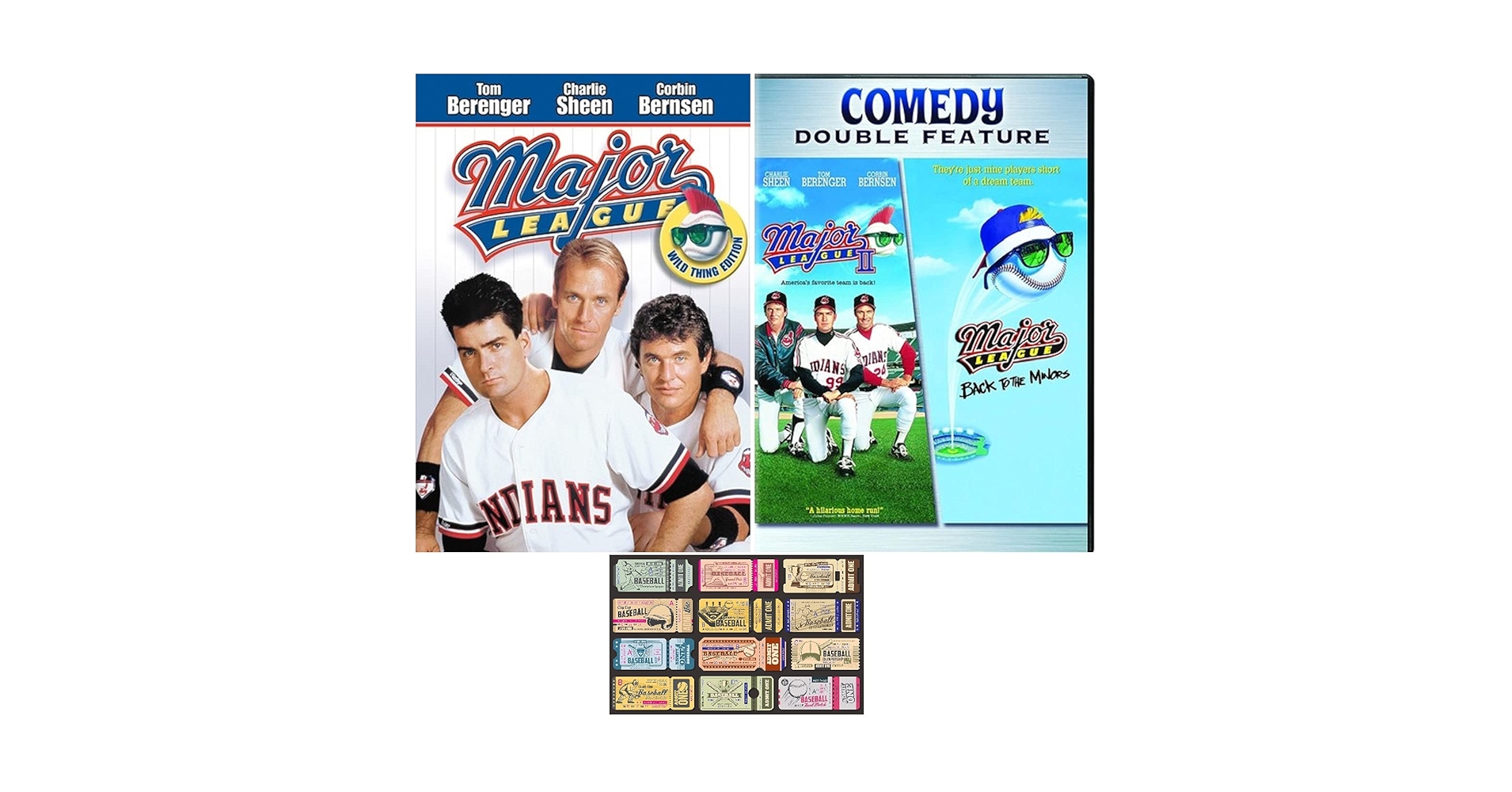 Amazon.com: MAJOR LEAGUE 1 2 3 TRILOGY Charlie Sheen Tom